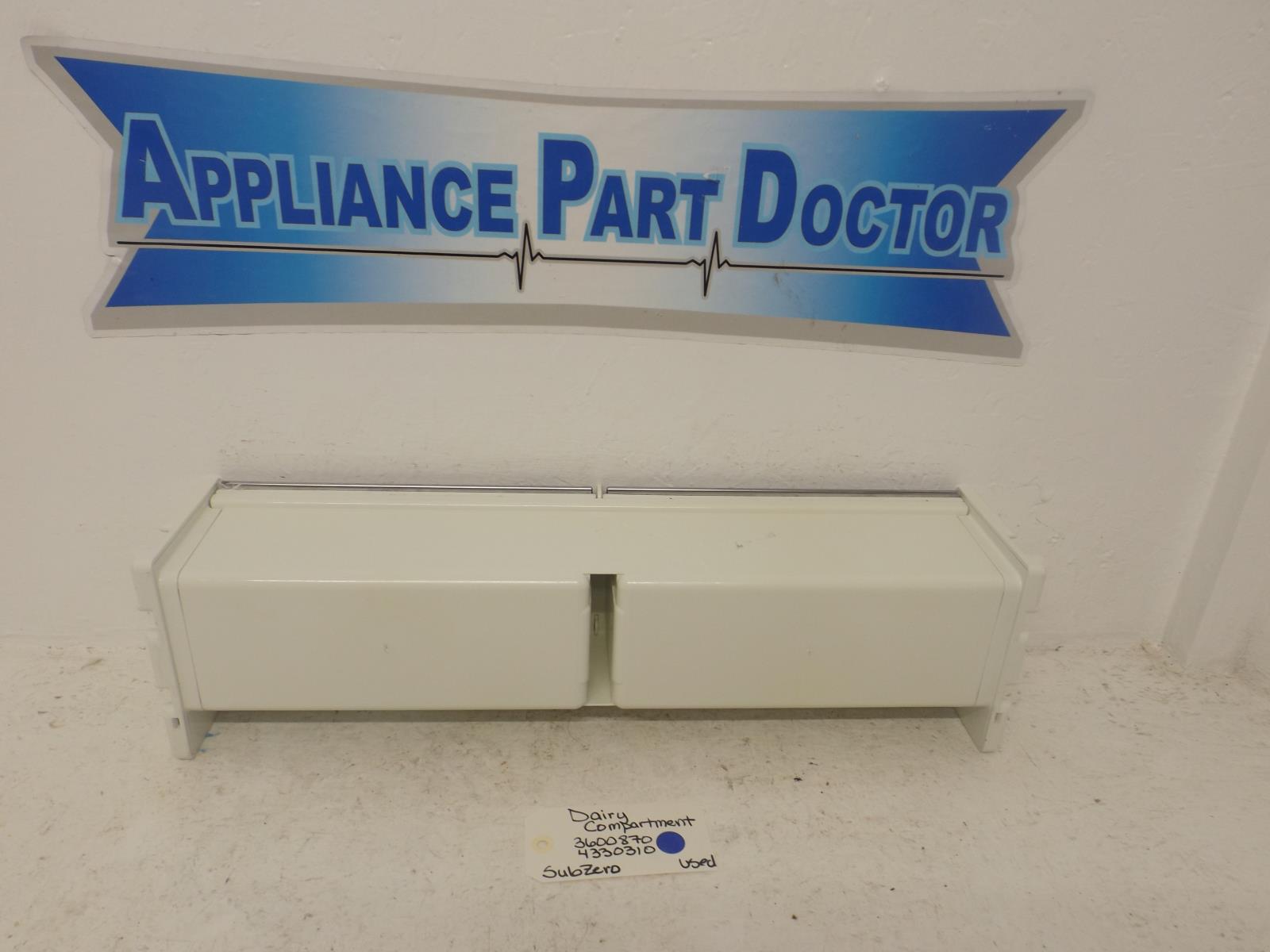 SubZero Refrigerator 3600870 4330310 Fits Model #532 Dairy Compartment Used SubZero Refrigerator 3600870 4330310 Fits Model #532 Dairy Compartment Used